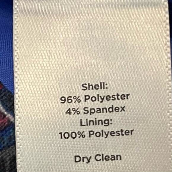 Talbots Blue Red Paisley Print OfficeCore Career Pencil Skirt NWOT Size 10 - Picture 9 of 12